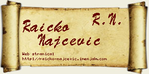Raičko Najčević vizit kartica